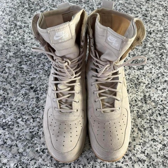 Nike SF Air Force 1 String Gray High Top Gum Sneakers Boots M12 - Picture 2 of 7